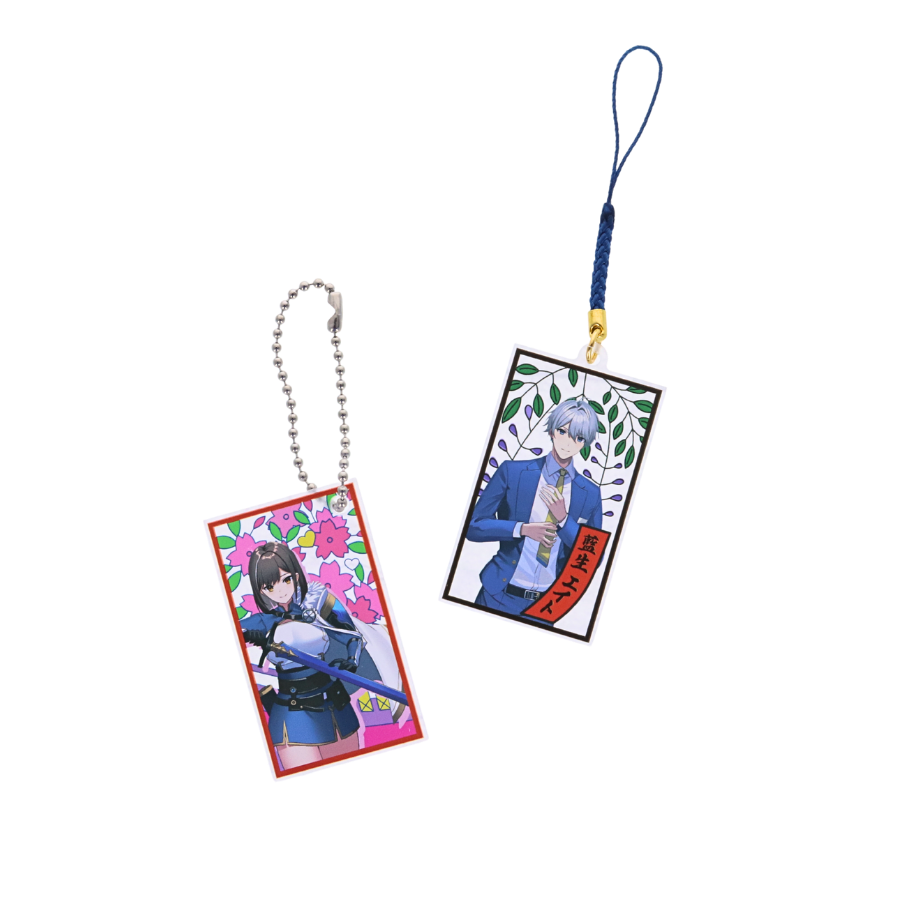 和風レトロアクリルキーホルダー